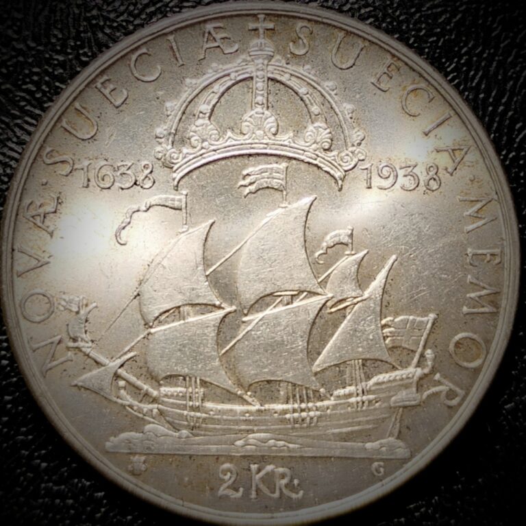 Read more about the article Sweden 1938 – 2 Kronor Commemorative – .800 Silver KM#807