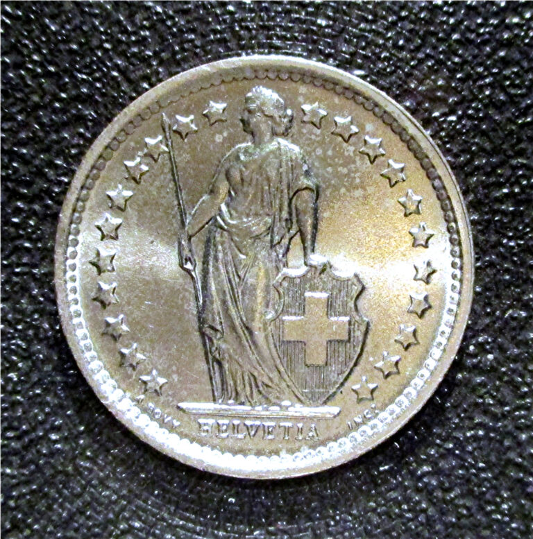 Read more about the article SWITZERLAND-1966 1/2 FRANC-.835 SILVER-2.5g.  HIGH GRADE.  BERN MINT KM#23 HMK1