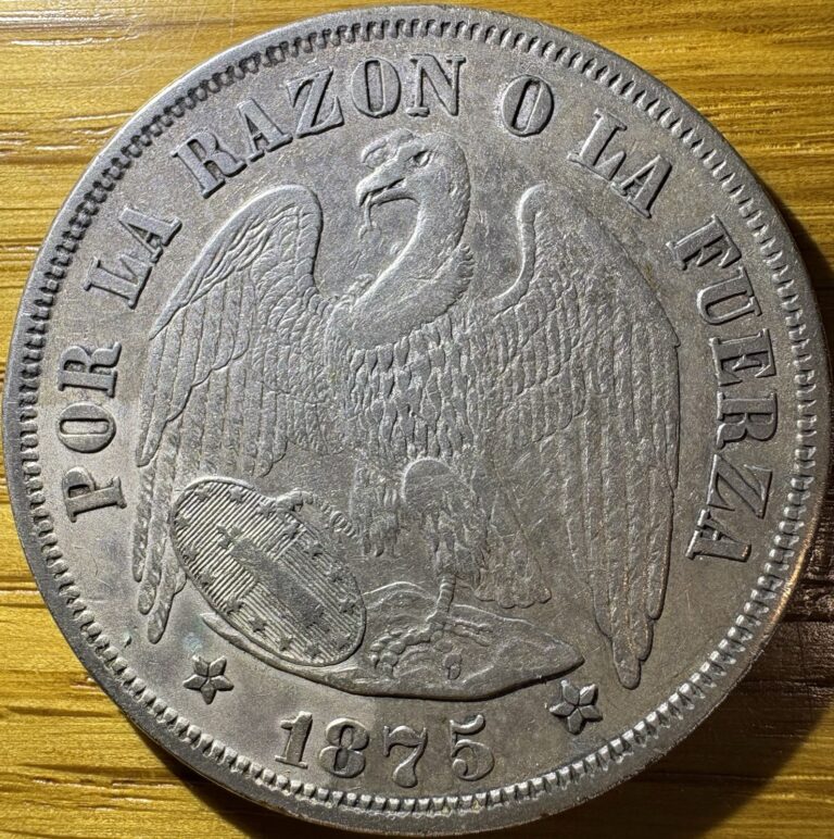 Read more about the article 1875 Chile 1 Peso Silver Coin