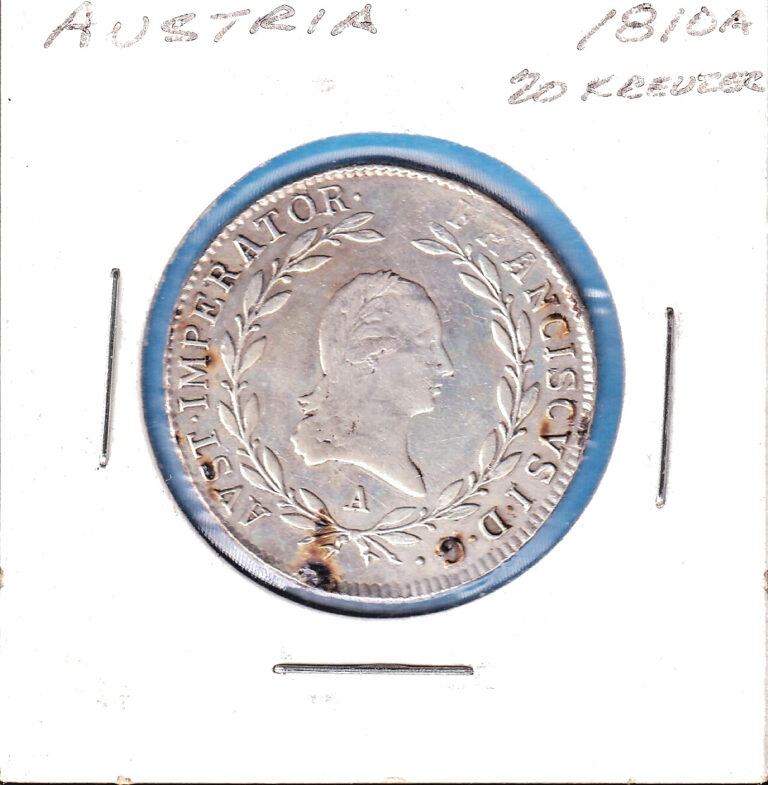 Read more about the article 1810A Austrian Empire 20 Kreuzer (KM-2141) .1252 Silver!!! [Francis I]