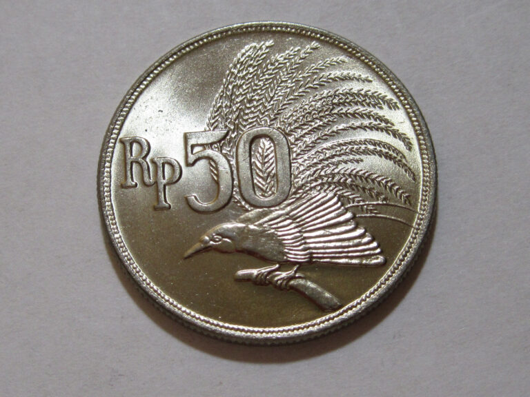 Read more about the article 1971  Indonesia coin 50 R  Bird Of Paradise  sweet classic coin uncirculated OYT