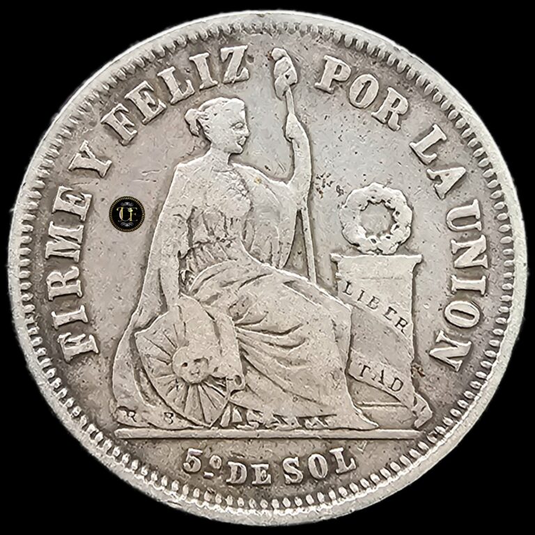 Read more about the article 1866 (YB) – 1/5 SOL SILVER PERU COIN  SEATED LIBERTY  ¡BEAUTIFUL CONDITION!