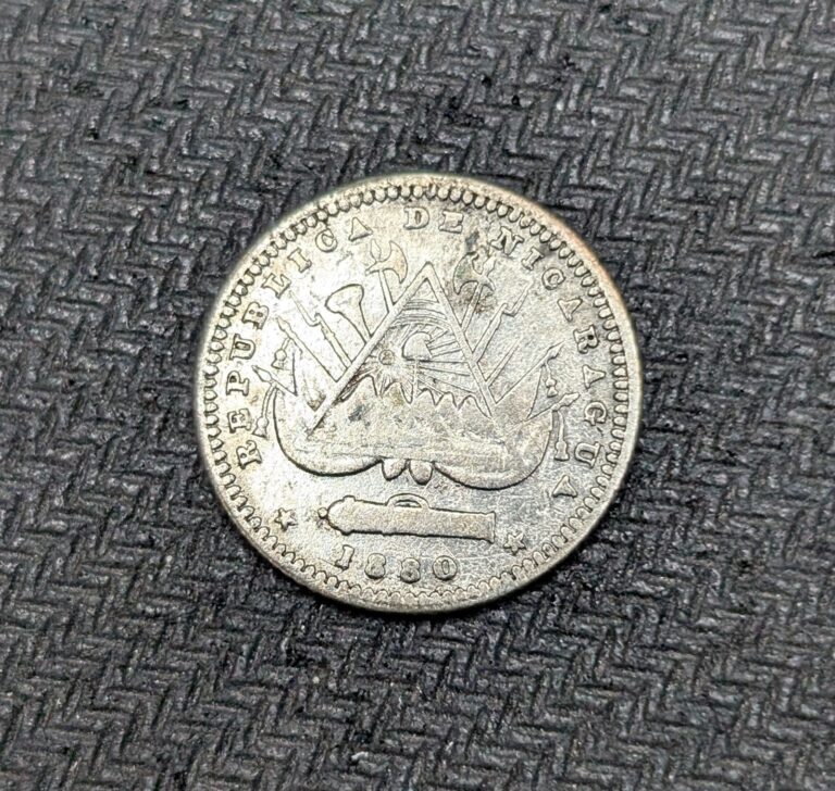 Read more about the article 1880 H Nicaragua Silver 10 Centavos Cleaned KM#3