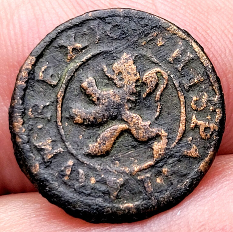 Read more about the article Jamestown! 1607 Spanish 2 Maravedis PIRATE TREASURE Colonial Era Cob!
