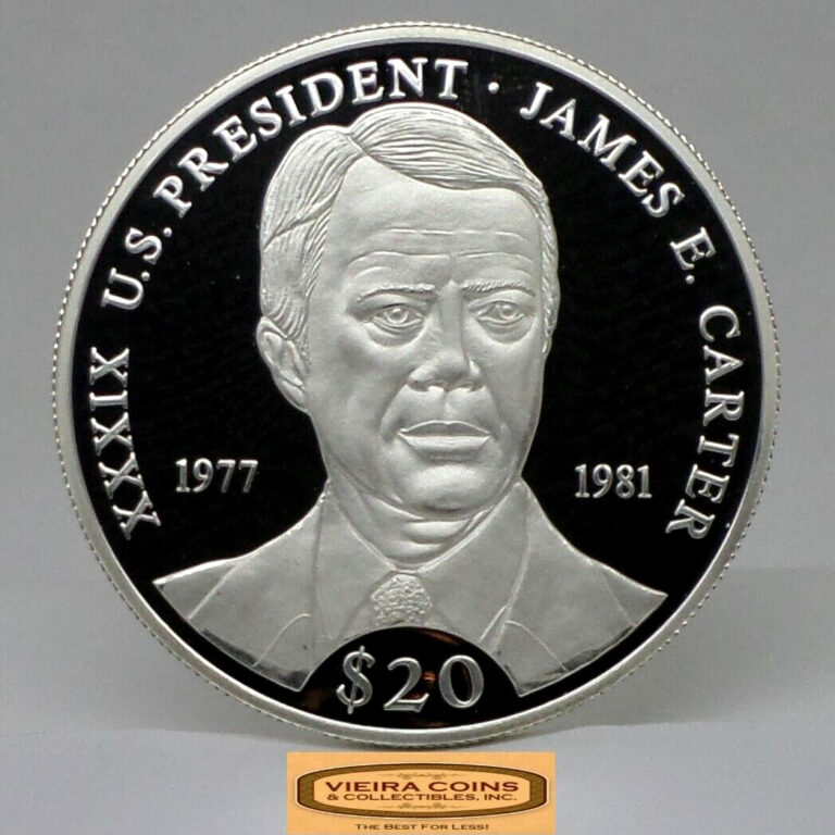 Read more about the article 2000 Liberia James E. Carter Silver Proof $20 – #C46116NQ