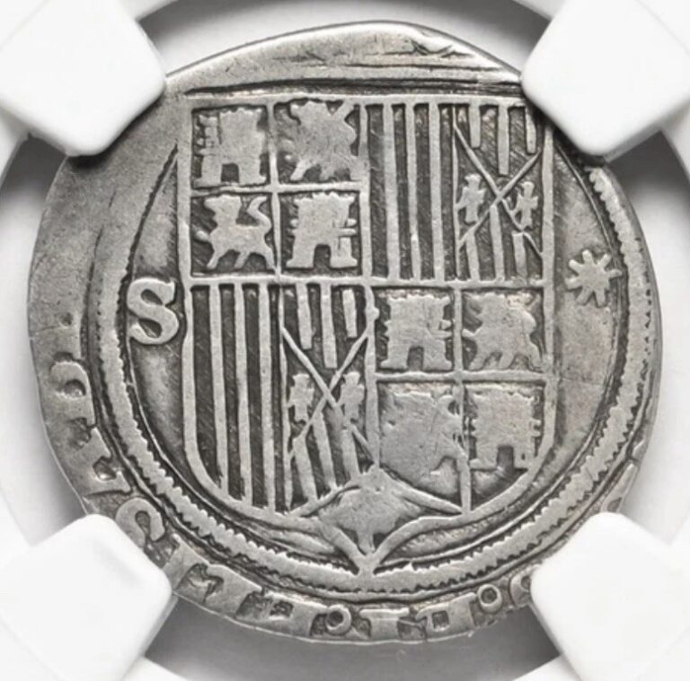 Read more about the article SPAIN Ferdinand V and Isabella I 1469-1504 Colonial Silver Real  Seville 1497  NGC