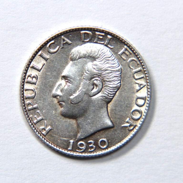 Read more about the article Ecuador 50 Centavos 1930 Nice silver  Coin  XF/AU Very Low mintage No 2