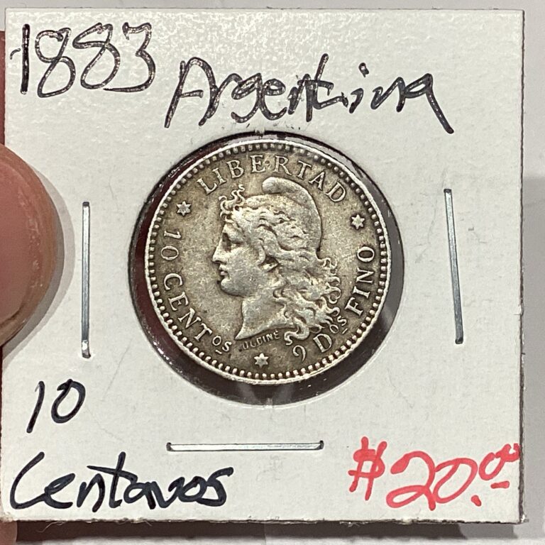 Read more about the article 1883 Argentina 10 Centavos Silver Coin