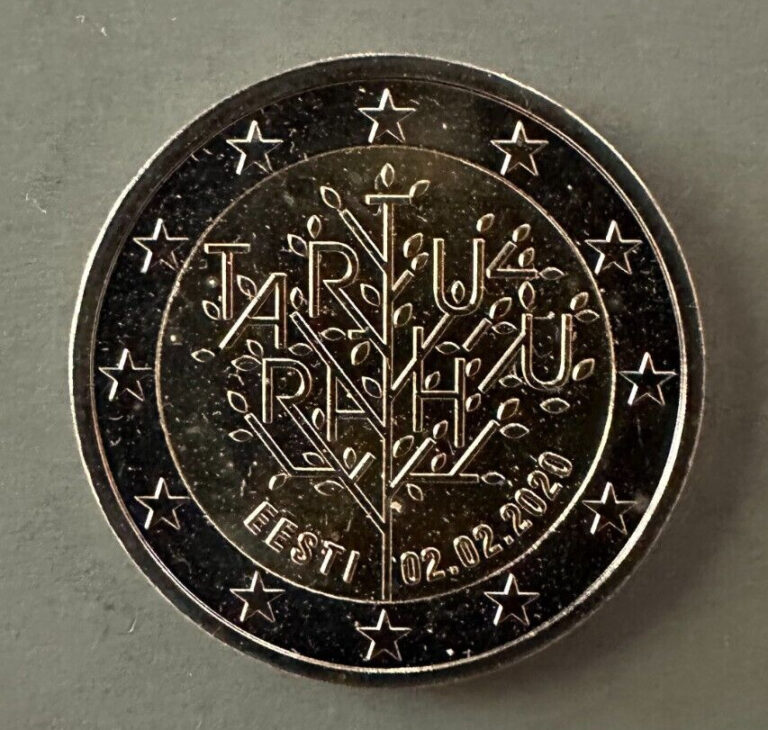 Read more about the article ESTONIA 2020 UNC 2 EUR Coin “”Tartu Peace Treaty”. KM#95 New  from roll.