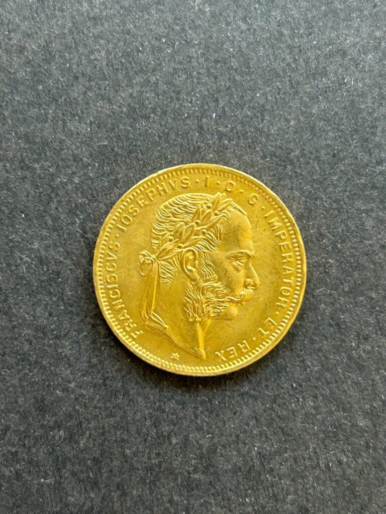 Read more about the article 1892 Austria Gold 8 Florin/20 Francs .1867 oz – Franz Joseph I – AU – Restrike