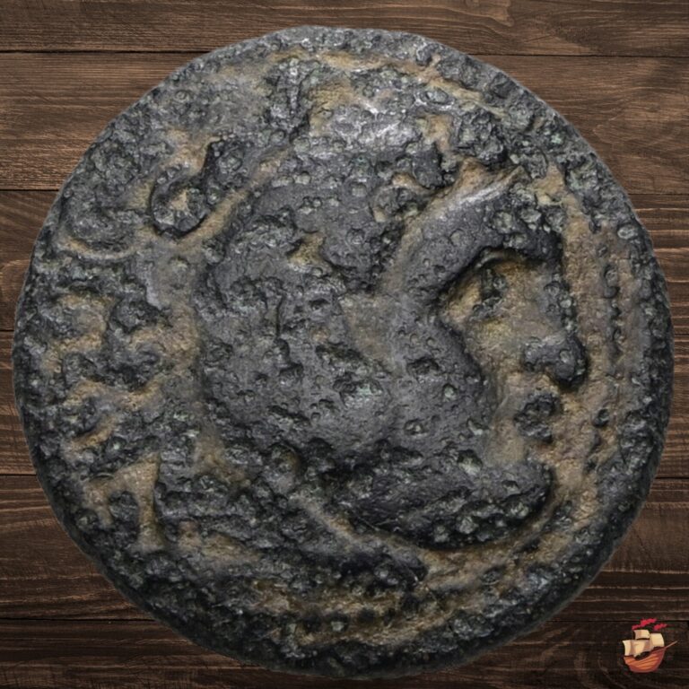 Read more about the article Ancient Greek Coin – Macedon Macedonia – Alexander the Great – Basileus @A414