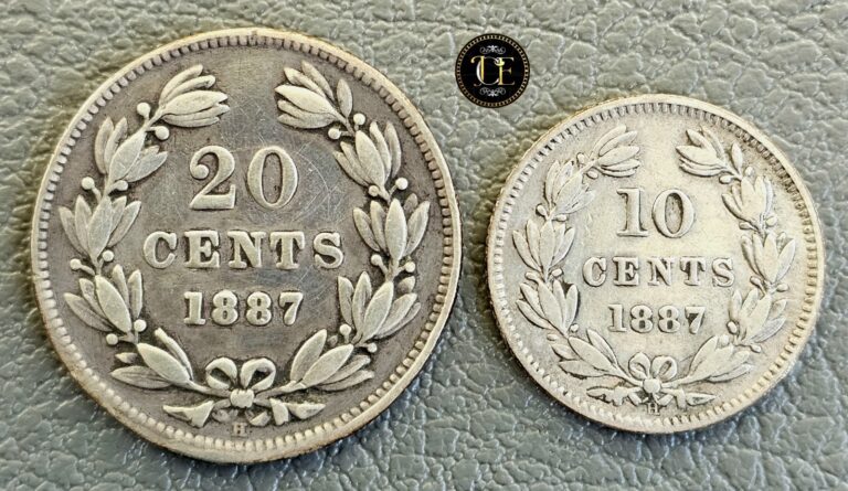 Read more about the article 1887 – 20 and 10 centavos NICARAGUA RARE SILVER VINTAGE COIN  ¡¡BEAUTIFUL  COINS!!