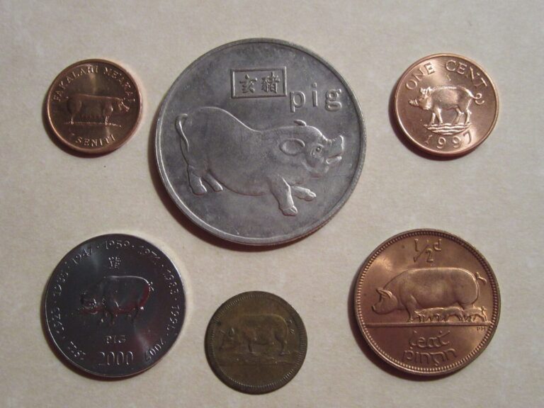 Read more about the article 1953 1975 Pig coin set  6 pc  SWINE  nice grp of 6 Beauties Ireland Tonga