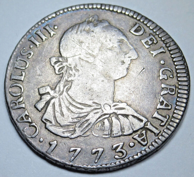 Read more about the article 1773 VF-XF Spanish Bolivia Silver 2 Reales Genuine Antique 1700’s Pirate Coin