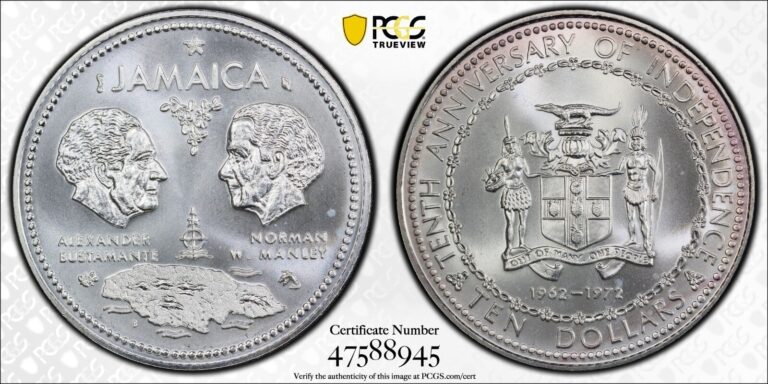 Read more about the article 1972 $10 JAMAICA (SILVER) 10TH ANNIVERSARY INDEPENDENCE PCGS MS67 #47588945