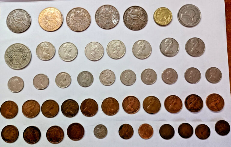Read more about the article Bulk Lot of 47  New Zealand Coins weights 225 grams