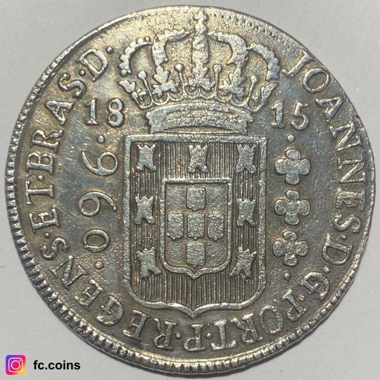 Read more about the article BRAZIL – 960 Reis 1815 B (Bahia) – Silver Coin – @fc.coins