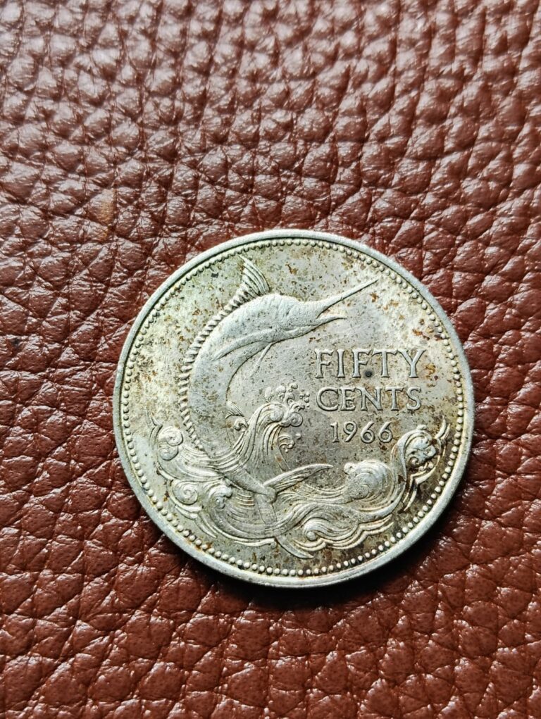 Read more about the article 1966 Bahamas 50 Cents Silver Coin