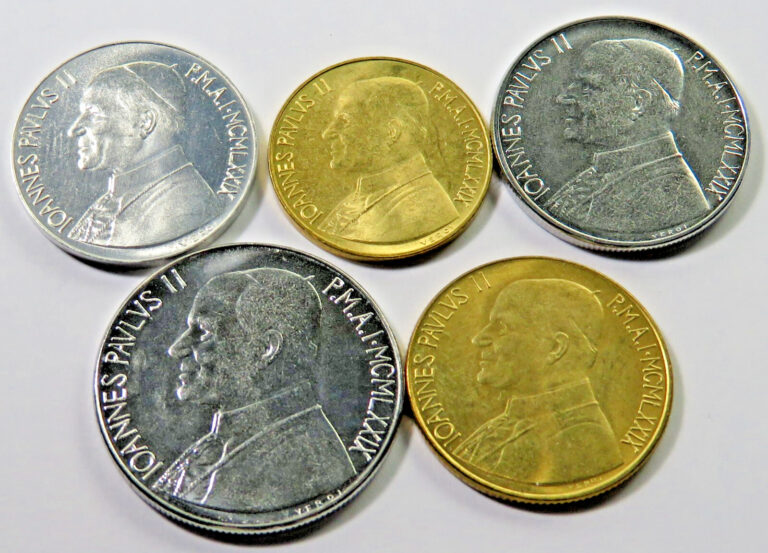 Read more about the article Vatican City Set of Five Coins 1979 KM 143-147