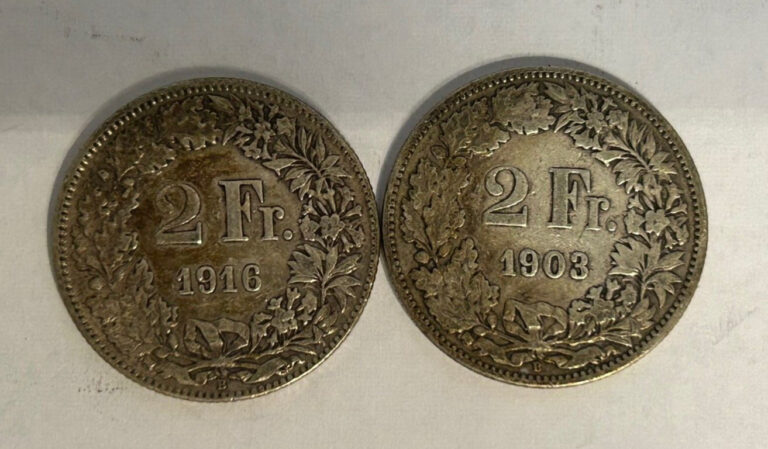Read more about the article Switzerland 2 Francs 1903B and 1916B