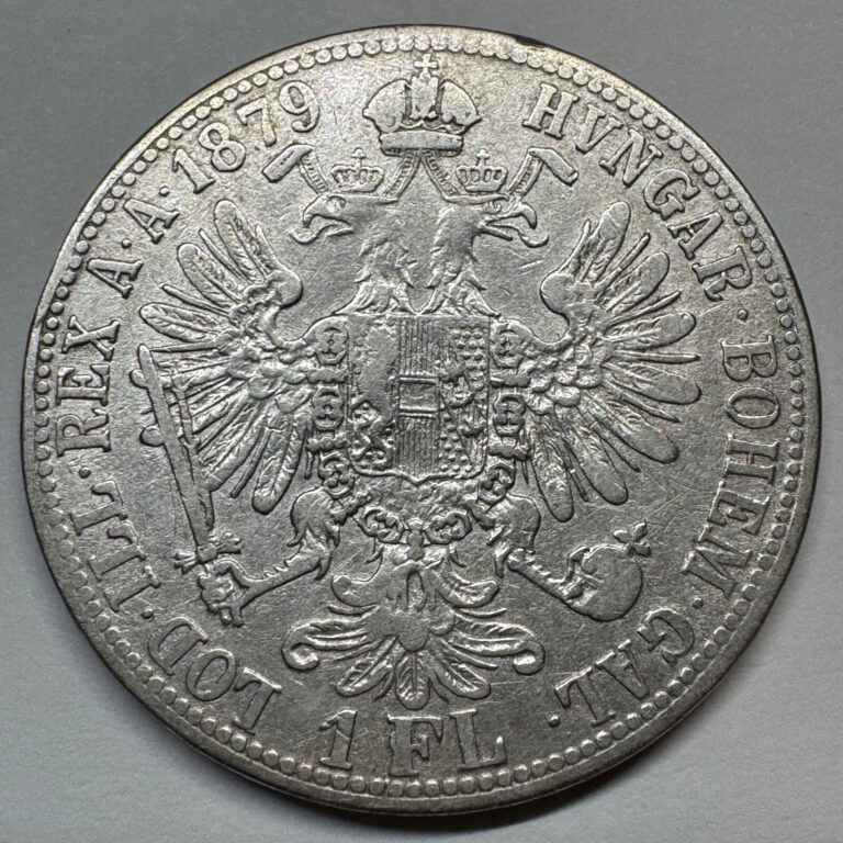 Read more about the article 1879 Austria 1 Florin Silver Austrian Empire – Nice Details – Coin #C-021