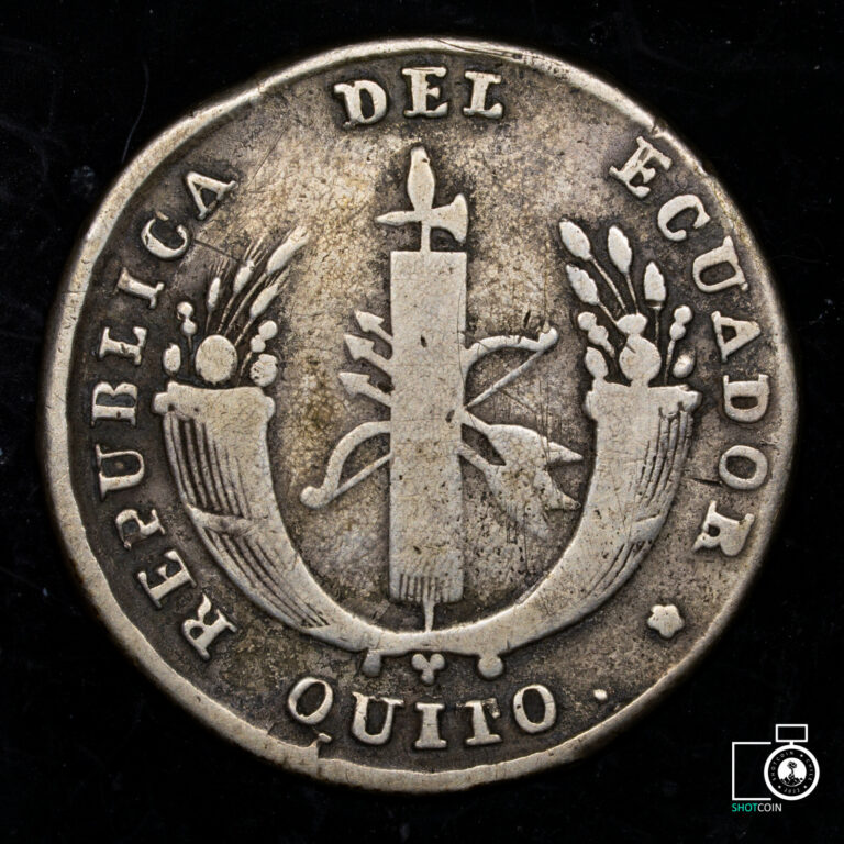 Read more about the article Ecuador  Quito mint  4 Reales 1842  Silver coin