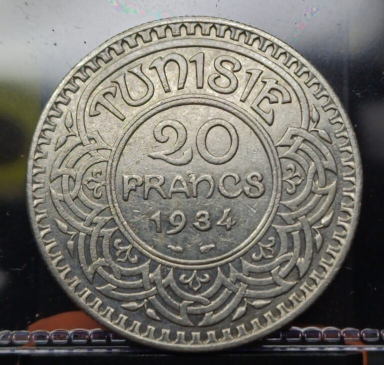Read more about the article 1353 – 1934 Tunisia 20 Francs