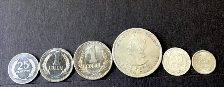 Read more about the article EL SALVADOR  Lote De 6 Monedas