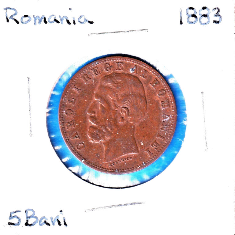 Read more about the article 1883 Romania 5 Bani (KM-19) Copper [Carol I]