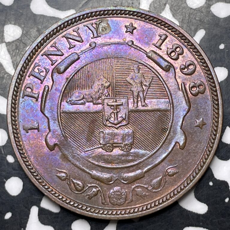 Read more about the article 1898 South Africa 1 Penny Lot#MK182 Beautiful Toning!