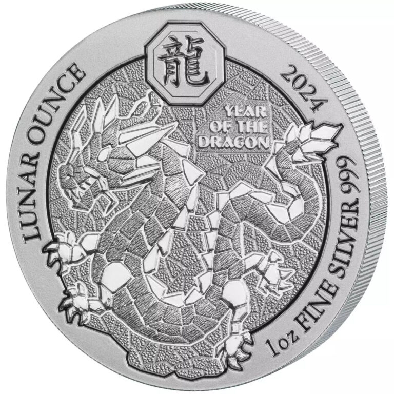 Read more about the article 2024 1oz Rwanda .999 Silver Lunar Year of the Dragon BU Coin