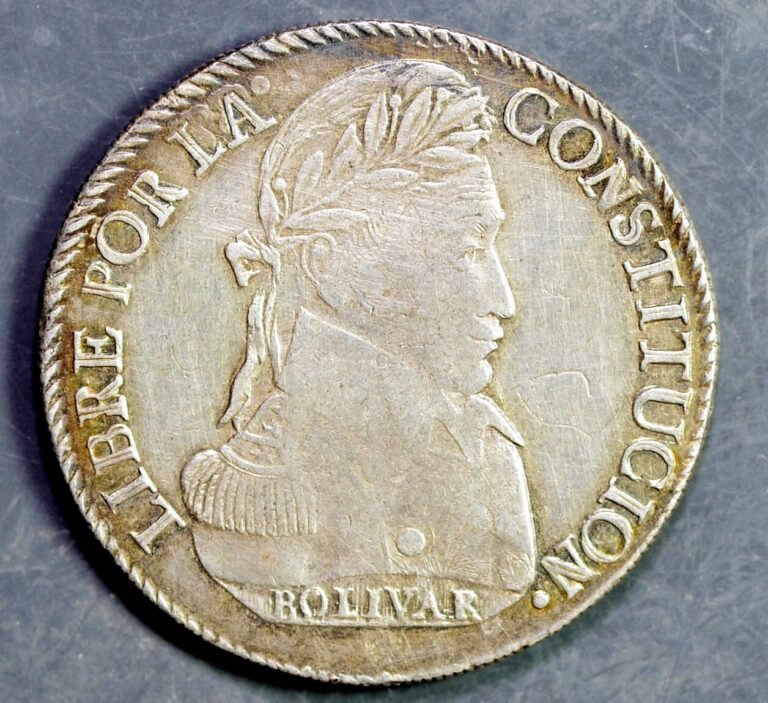 Read more about the article HIGH GRADE HISTORIC WORLD SILVER! 1839 PTS LM SIMON BOLIVAR POTOSI 8 SOLES!