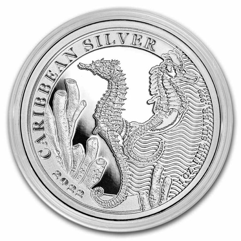 Read more about the article 2022 Barbados Seahorse 1 oz .999 Fine Silver Coin ONLY 10 000 minted Ocean Life