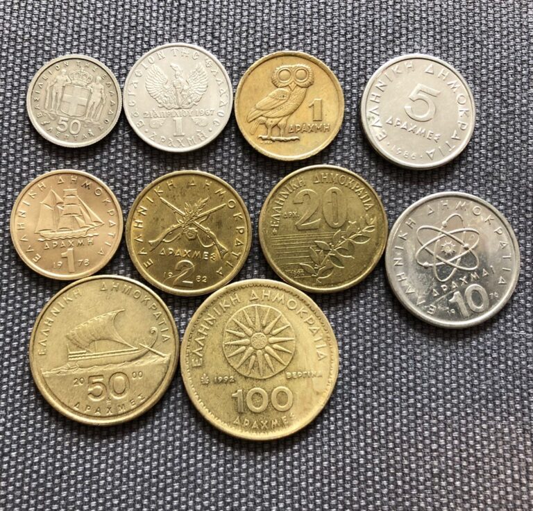 Read more about the article Greece 🇬🇷 Lot Of 10  World Foreign Coins