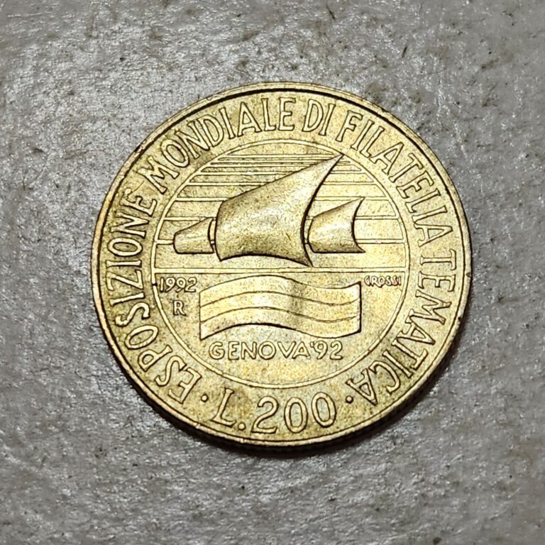 Read more about the article ITALY 🇮🇹 200 LIRE COIN 1992 (COMMEMORATIVE ISSUE)