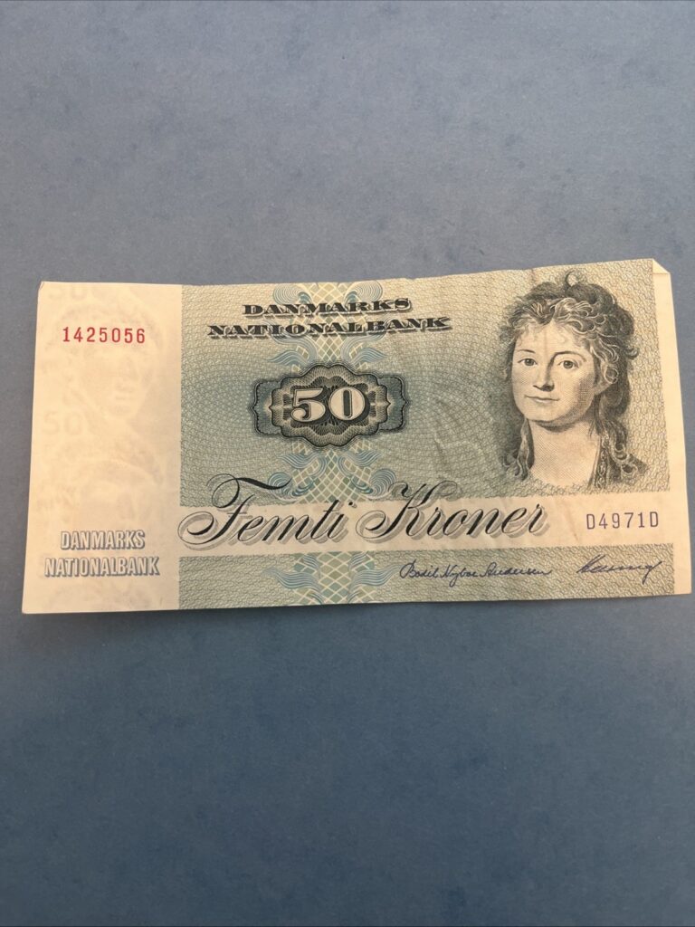 Read more about the article Danish 1972 50 Kroner Note Serial No. D4971D