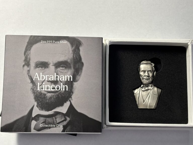 Read more about the article 2022 Republic of Chad Abraham Lincoln 2oz .999 Silver Bust Coin W/OGP