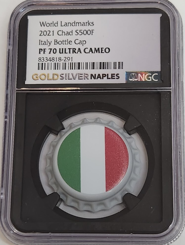 Read more about the article 2021 Chad 500 Francs Italy Bottle Cap PF70 Ultra Cameo NGC