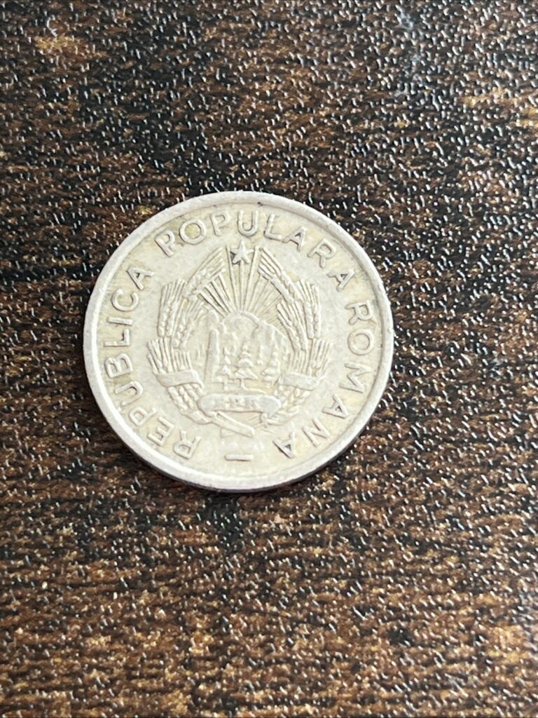 Read more about the article 1954 Romania Romanian 10 Ten Bani Oak Wreath Actual Coin TB4488*