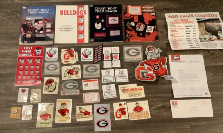 Read more about the article 60s  70s and 80s UGA Georgia Bulldogs Ephemera  coins  publications  Letter and Env