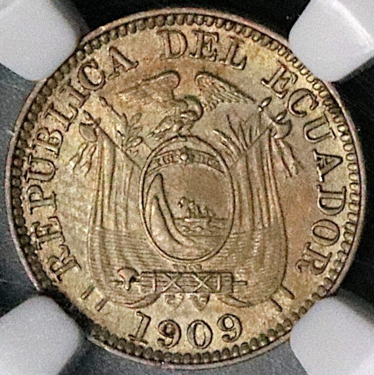 Read more about the article 1909-H NGC AU 55 Ecuador 1/2 Medio Centavo Heaton Mint Coin (25052403C)