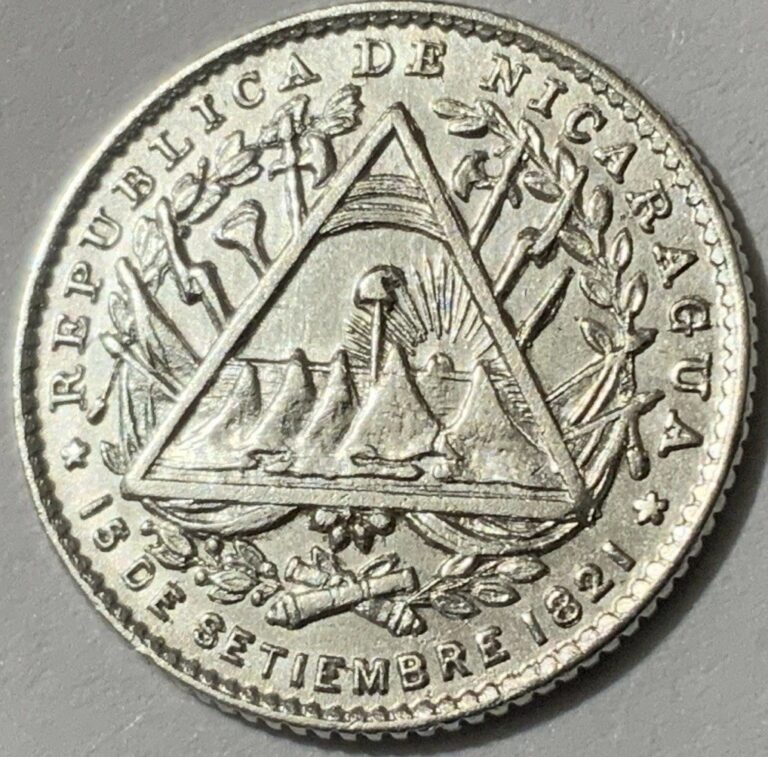 Read more about the article 1887 Nicaragua 5 Centavos Silver Coin HG