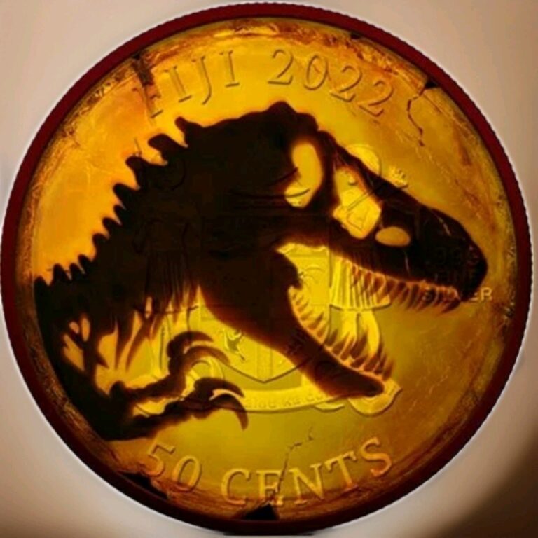 Read more about the article 2022 Fiji Jurassic World Dominion Rampage Edition 1 oz Silver Colorized Coin.
