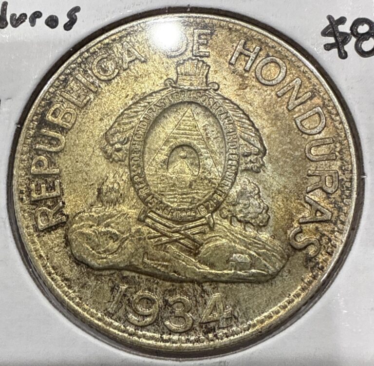 Read more about the article 1934 Un Lempira Honduras Chieftain Silver Scarce $1 Coin BU