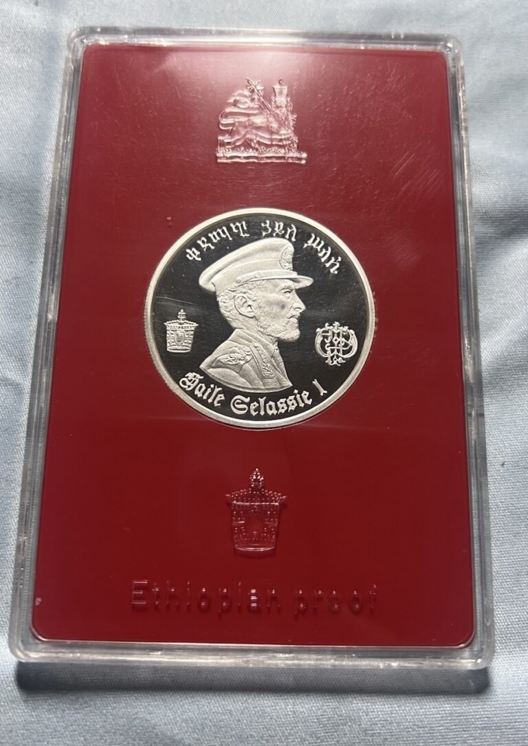 Read more about the article 1972 Ethiopia Silver Crown 5 Dollars Haile Selassie PROOF Jah Rastafari