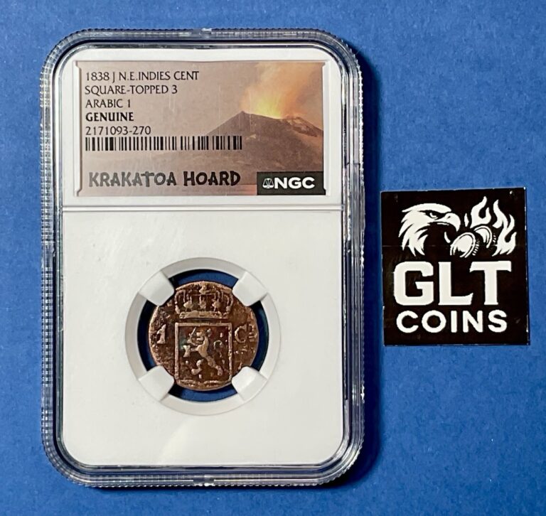 Read more about the article Krakatoa Hoard 1839-J Dutch East Indies 1 Cent NGC Genuine Rare Historic Coin!