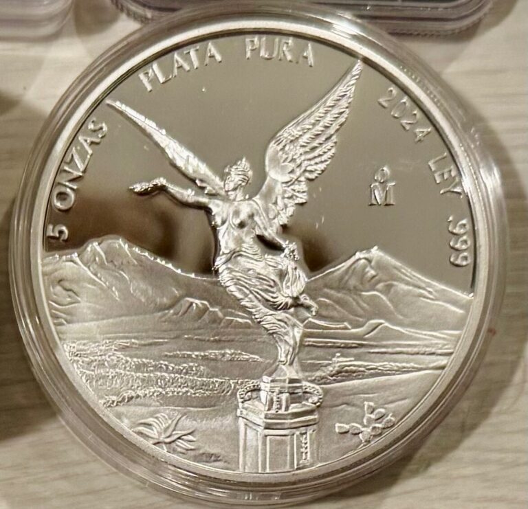 Read more about the article Libertad Mexico 2024 5 oz Silver Proof Coin in Capsule Mexico