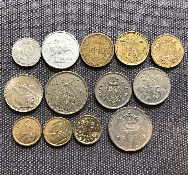 Read more about the article Spain 🇪🇸 Lot Of 13  World Foreign Coins