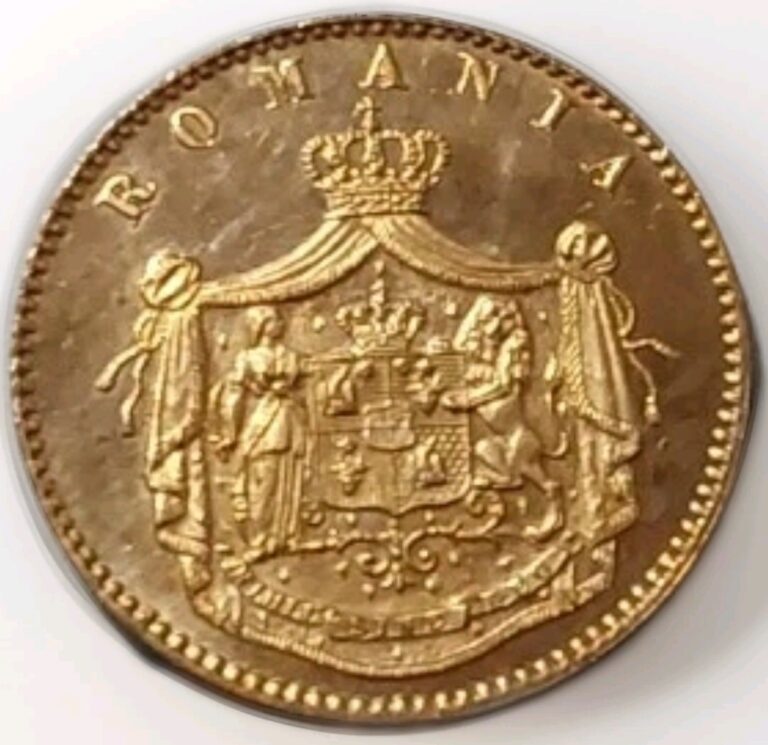 Read more about the article ROMANIA: Carol I. Proof CU 1867-H 5 Bani SP 64 RD Heaton and Co.-Nice Eye Appeal