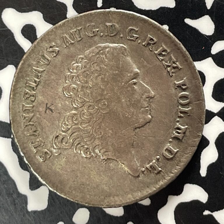 Read more about the article 1767 Poland 8 Groschen Lot#JM9382 Silver! Scarce! DAV-1619